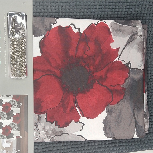 Bathmat and Shower Curtain Set - Picture 2 of 8